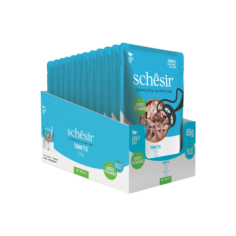 Multipack image of SCHESIR Complete Nutrition Tuna Fillet in Jelly  - Pets Villa. 
