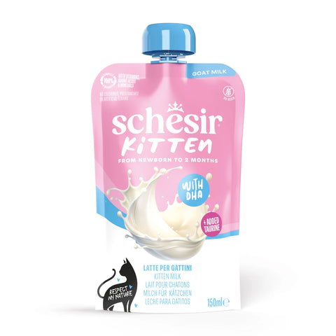 Front image of SCHESIR Kitten Goat Milk 150ml - Pets Villa. 
