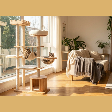 HONEYPOT CAT 170cm Solid Wood Cat Tree 210316