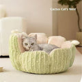 Front image of Soft Cactus Cat Nest Bed - Pets Villa. 