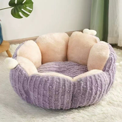 Purple variant image of Soft Cactus Cat Nest Bed - Pets Villa. 