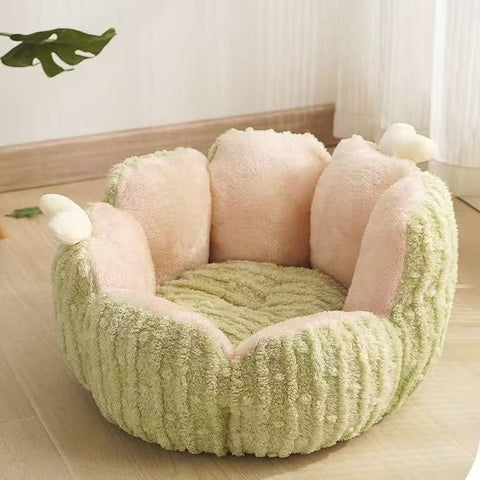 Product image of Soft Cactus Cat Nest Bed - Pets Villa. 