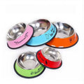 Image of the bowls of Stainless Steel Cartoon Colourful Pet Bowl - Pets Villa. 