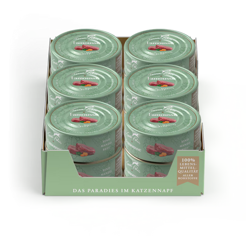 Image of the multipack of TERRA FELIS Adult Cat Complete Beef Famousse 80g - Pets Villa. 