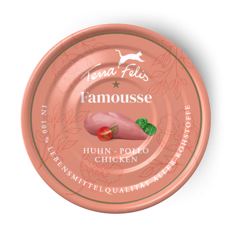 Front image of TERRA FELIS Adult Cat Complete Chicken Famousse 80g - Pets Villa. 