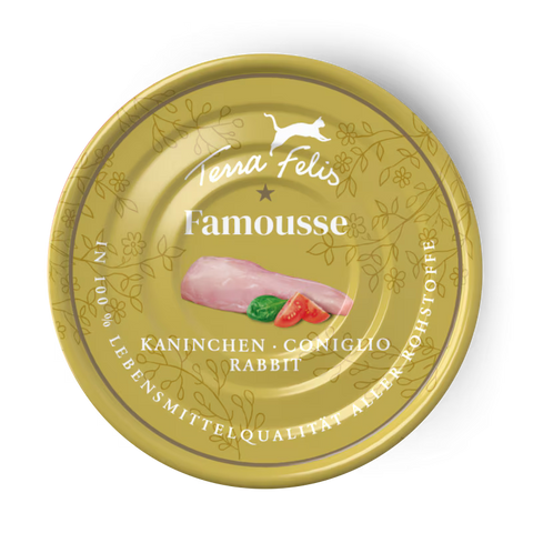 front image of TERRA FELIS Adult Cat Complete Rabbit Famousse 80g - Pets Villa.