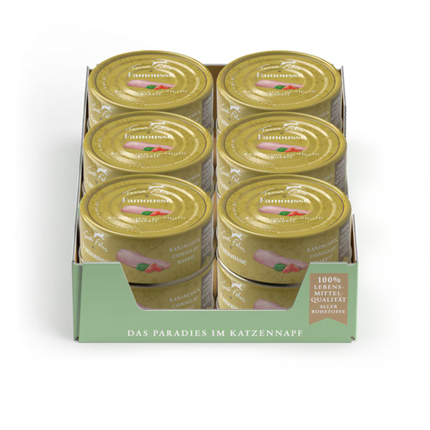 Image of TERRA FELIS Adult Cat Complete Rabbit Famousse 80g x 12 - Pets Villa. 