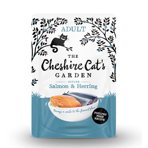 Front image of THE CHESHIRE CAT'S GARDEN Divine Salmon and Herring - Pets Villa. 