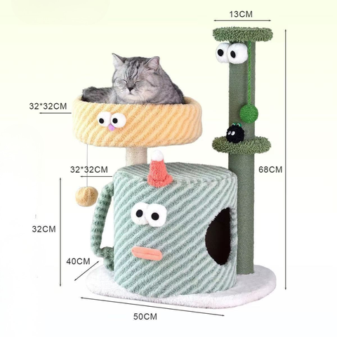 Size image of TOLEA Litte Monster Cat Tree 68cm - Pets Villa. 