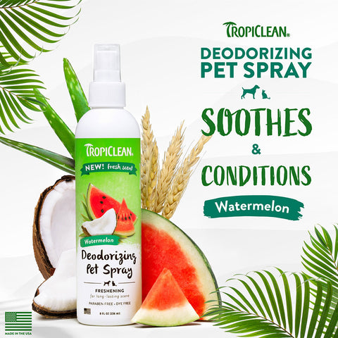 Product image of TROPICLEAN Watermelon Deodorising Pet Spray 236ml  - Pets Villa.
