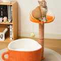Image of a cat on Teacup and Bee Cat Scratcher and Bed - Pets Villa. 