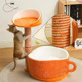 Sisal close up of Teacup and Bee Cat Scratcher and Bed - Pets Villa. 