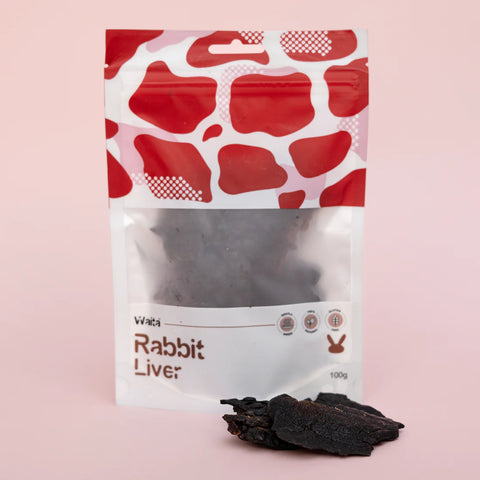 Front image of WAITA Air Dried Rabbit Liver 100g - Pets Villa.