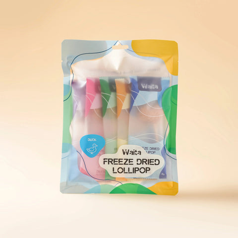Pack image of WAITA Duck Freeze Dried Lollipop 5x4g - Pets Villa. 