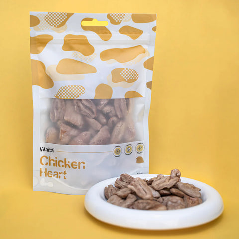 Front image of WAITA Freeze Dried Chicken Hearts 40g - Pets Villa. 