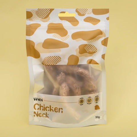 Product image of WAITA Freeze Dried Chicken Neck 50g - Pets Villa. 