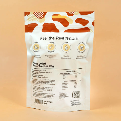 Back image of WAITA Freeze Dried Goose Trachea 25g  - Pets Villa.