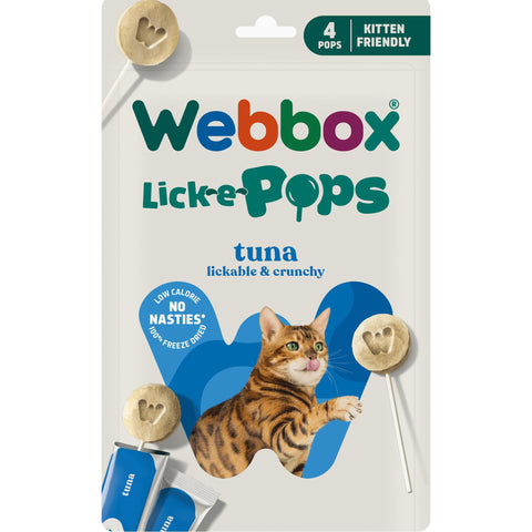 Front image of WEBBOX Cat Lick-e-Pops Tuna 4pcs - Pets Villa.