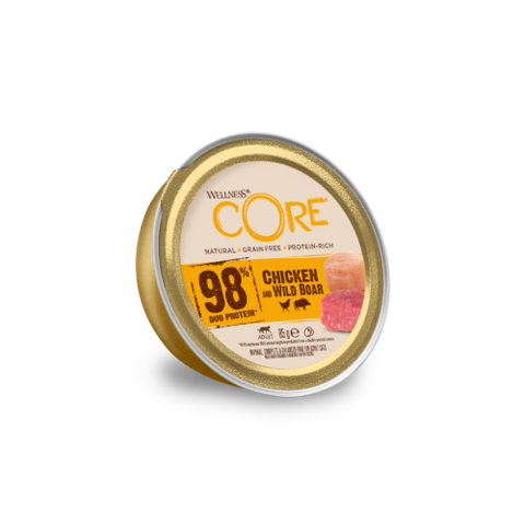 Front image of WELLNESS CORE Cat 98% Chicken and Wild Boar  - Pets Villa. 
