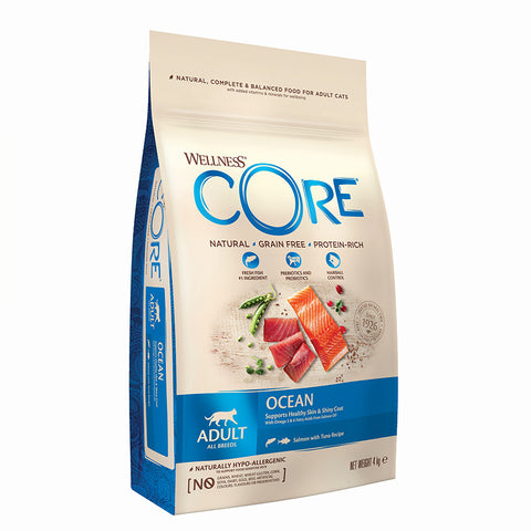 Front image of WELLNESS CORE Complete Adult Cat Ocean Salmon with Tuna - Pets Villa.