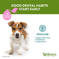 Image of the advantages of WHIMZEES Puppy Daily Dental Treats XS/S 28 Treats - Pets Villa. 