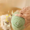 Image showing the rattle sound of White and Green Sisal Rattle Cat Ball 10cm - Pets Villa. 
