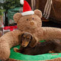 Product image of ZEZE Christmas Bear Sofa Bed - Pets Villa.