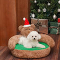 Product image of ZEZE Christmas Bear Sofa Bed - Pets Villa.