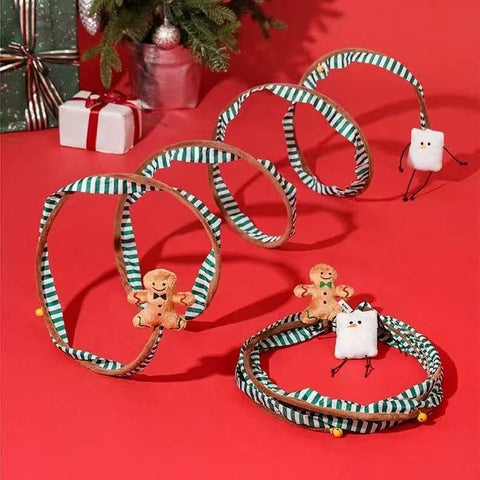 Product image of ZEZE Christmas Circle Cat Tunnel - Pets Villa. 