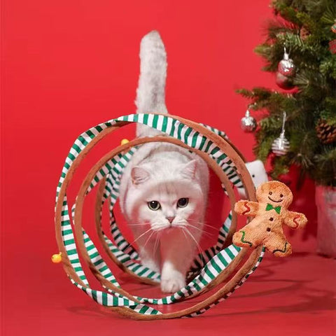 Product image of ZEZE Christmas Circle Cat Tunnel  - Pets Villa. 