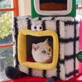 Close up image of ZEZE Christmas Gift Box Cat Frame - Pets Villa. 