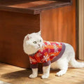 Image of a cat wearing ZEZE Christmas Snowflake Pet Knitwear - Pets Villa. 