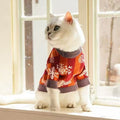 Cat product of ZEZE Christmas Snowflake Pet Knitwear - Pets Villa.