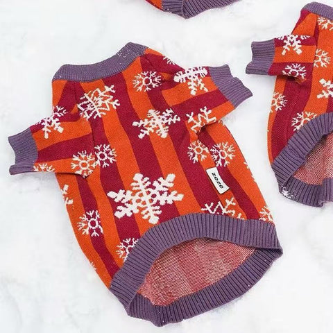 Product image of ZEZE Christmas Snowflake Pet Knitwear - Pets Villa. 