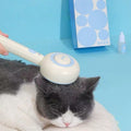Cat being groomed with ZEZE Circle Pet Slicker Comb with Lotus Essence - Pets Villa. 