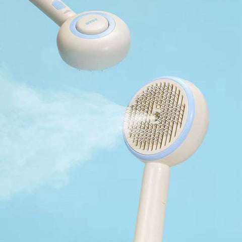Close up image of ZEZE Circle Pet Slicker Comb with Lotus Essence - Pets Villa. 