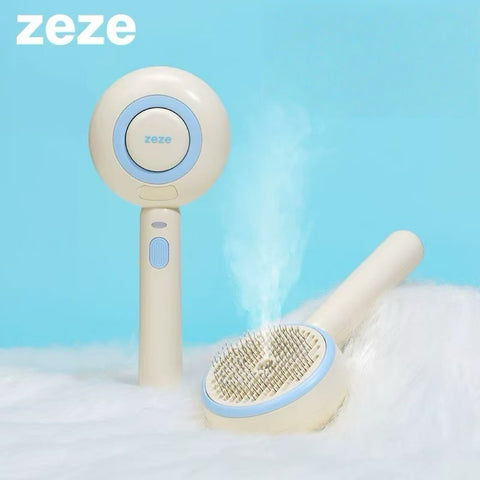Front image of ZEZE Circle Pet Slicker Comb with Lotus Essence - Pets Villa. 