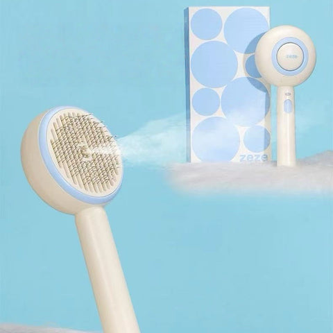 Image of the mist of ZEZE Circle Pet Slicker Comb with Lotus Essence - Pets Villa. 