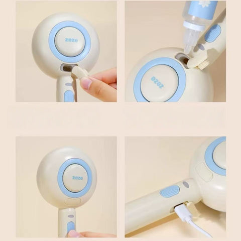 Image of the step by step of ZEZE Circle Pet Slicker Comb with Lotus Essence - Pets Villa. 