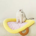 Image of a cat on ZEZE Coolism Toast Pet Cooling Mat - Pets Villa. 