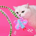 Image of cat sniffing ZEZE Funny Spring Tunnel Toy - Pets Villa. 