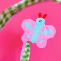 Close up of the butterfly on ZEZE Funny Spring Tunnel Toy - Pets Villa.