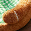 Arm close up of ZEZE Gingerbread Hug Pet Sofa Bed - Pets Villa. 