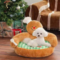Image of a dog on ZEZE Gingerbread Hug Pet Sofa Bed - Pets Villa. 