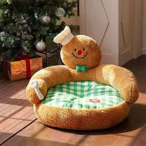 Product image of ZEZE Gingerbread Hug Pet Sofa Bed - Pets Villa. 