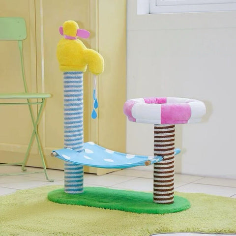 Side image of ZEZE Holiday Bath Cat Platform - Pets Villa. 