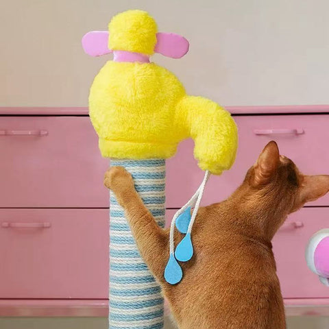Close up image of the tap scratcher of ZEZE Holiday Bath Cat Platform - Pets Villa. 