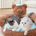 Image of cats on ZEZE Lovely Bear Sofa Bed - Pets Villa. 
