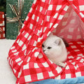 Button close up of ZEZE Red Christmas Pet Tent  - Pets Villa. 