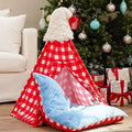 Image of the cushion in ZEZE Red Christmas Pet Tent  - Pets Villa.